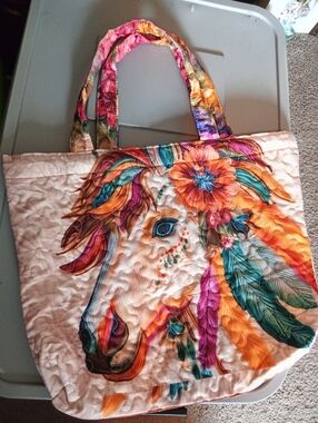 Quilted Horse Purse Tote